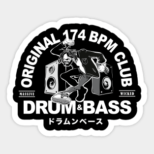 Original 174 BPM Club - Drum N Bass ( DnB Massive !! ) Sticker